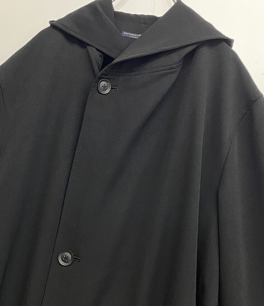 REGULATION YOHJI YAMAMOTO レギュレーションヨウジヤマモト ウールギャバフーデッドコート 24AW H0-C01-140 メンズ SIZE 4