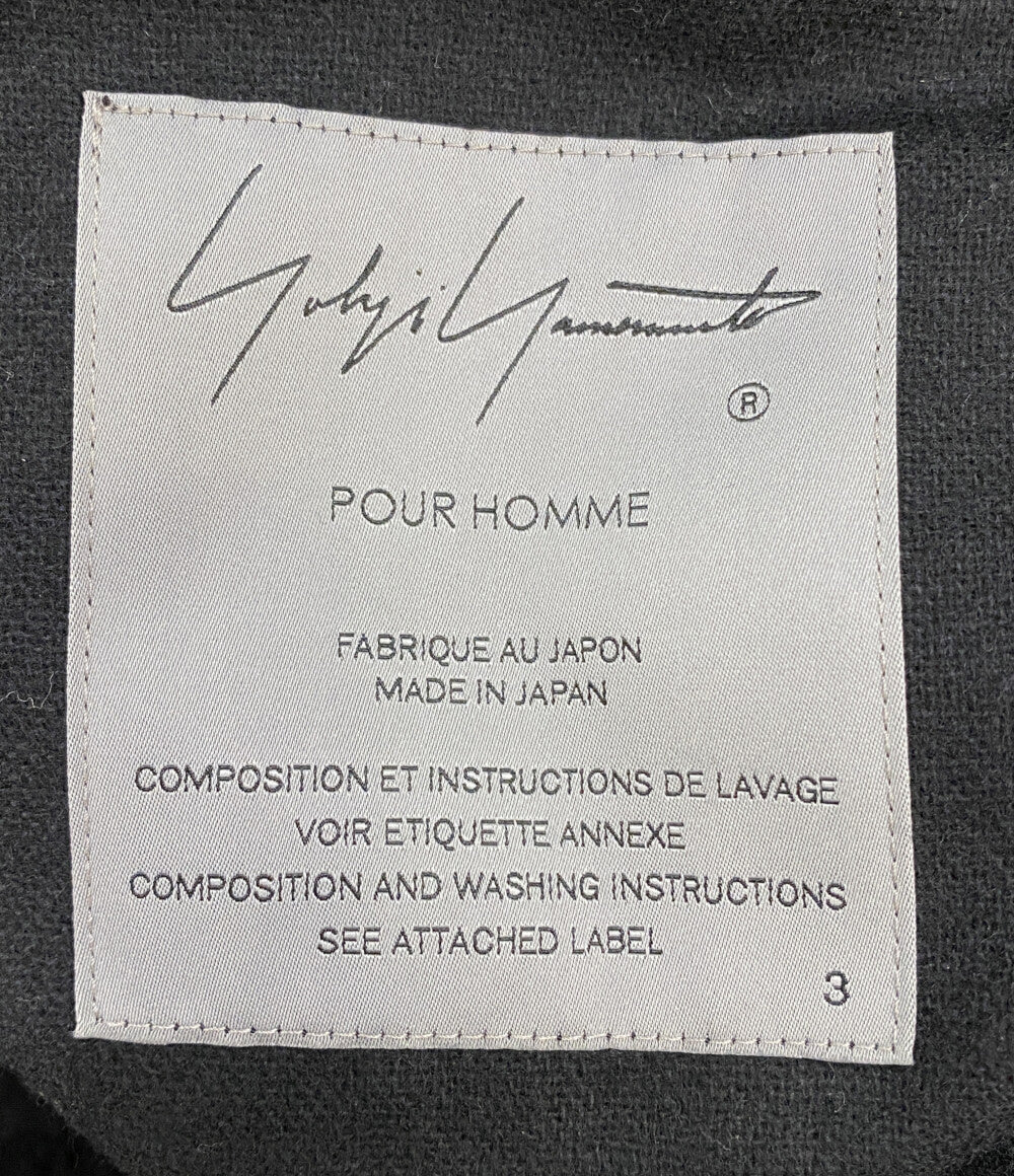 ヨウジヤマモトプールオム コート W PE SHRINK HOODED FASTENER COAT 21AW HX-C07-125 メンズ SIZE 3 YOHJI YAMAMOTO POUR HOMME