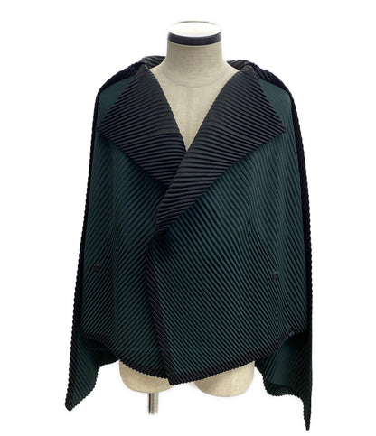 美品 HOMME PLISSE ISSEY MIYAKE ポンチョ MONTHLY COLOR JULY FRAMEWORK 23AW HP33JL375 メンズ SIZE 3 オム プリッセ イッセイミヤケ
