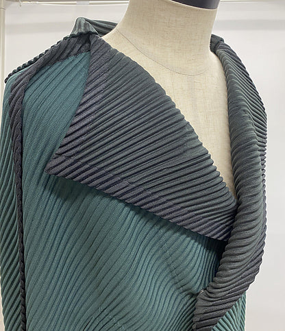 美品 HOMME PLISSE ISSEY MIYAKE ポンチョ MONTHLY COLOR JULY FRAMEWORK 23AW HP33JL375 メンズ SIZE 3 オム プリッセ イッセイミヤケ