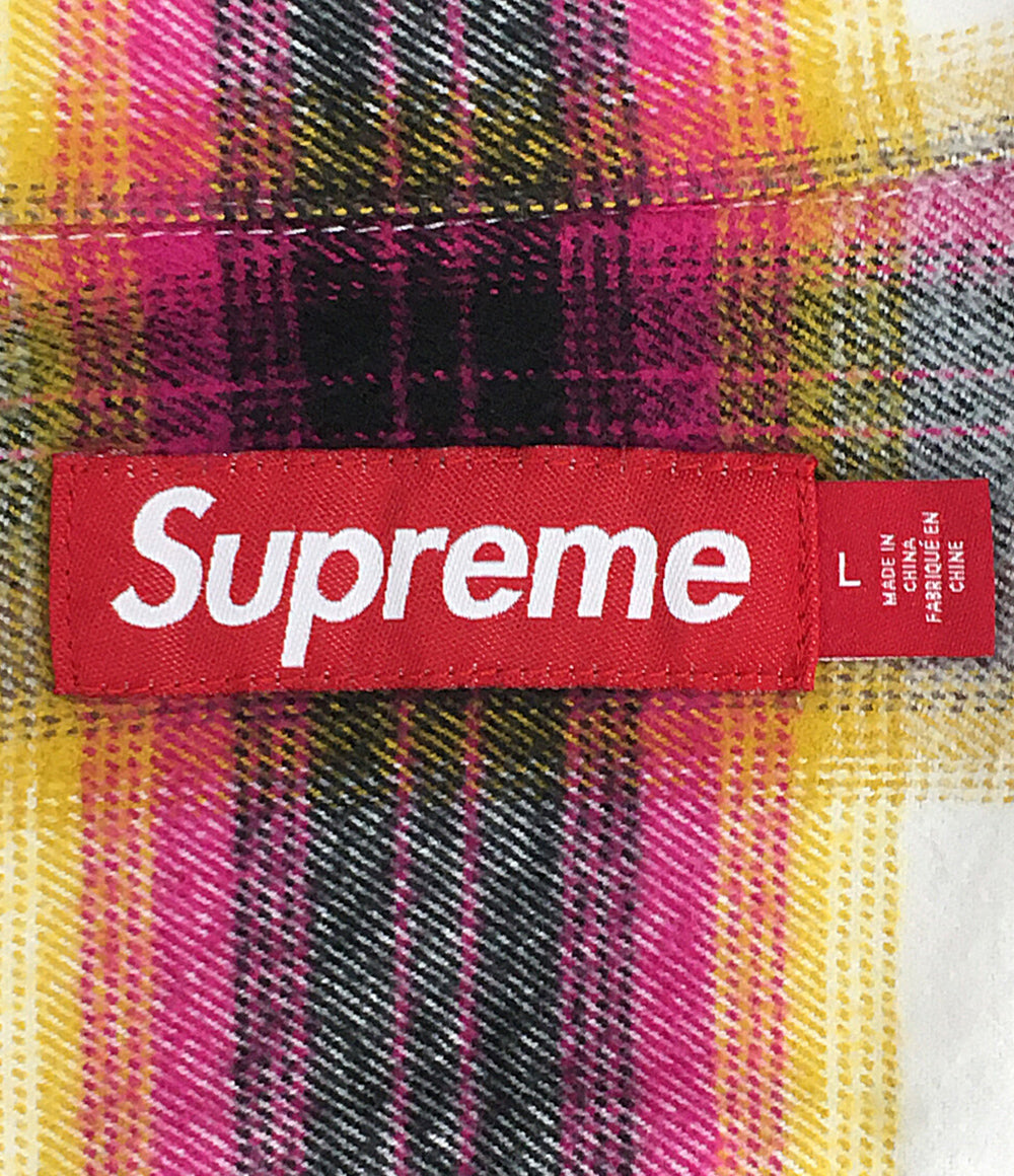 シュプリーム 美品 シャツジャケット plaid flannel shirt 24SS メンズ SIZE L Supreme