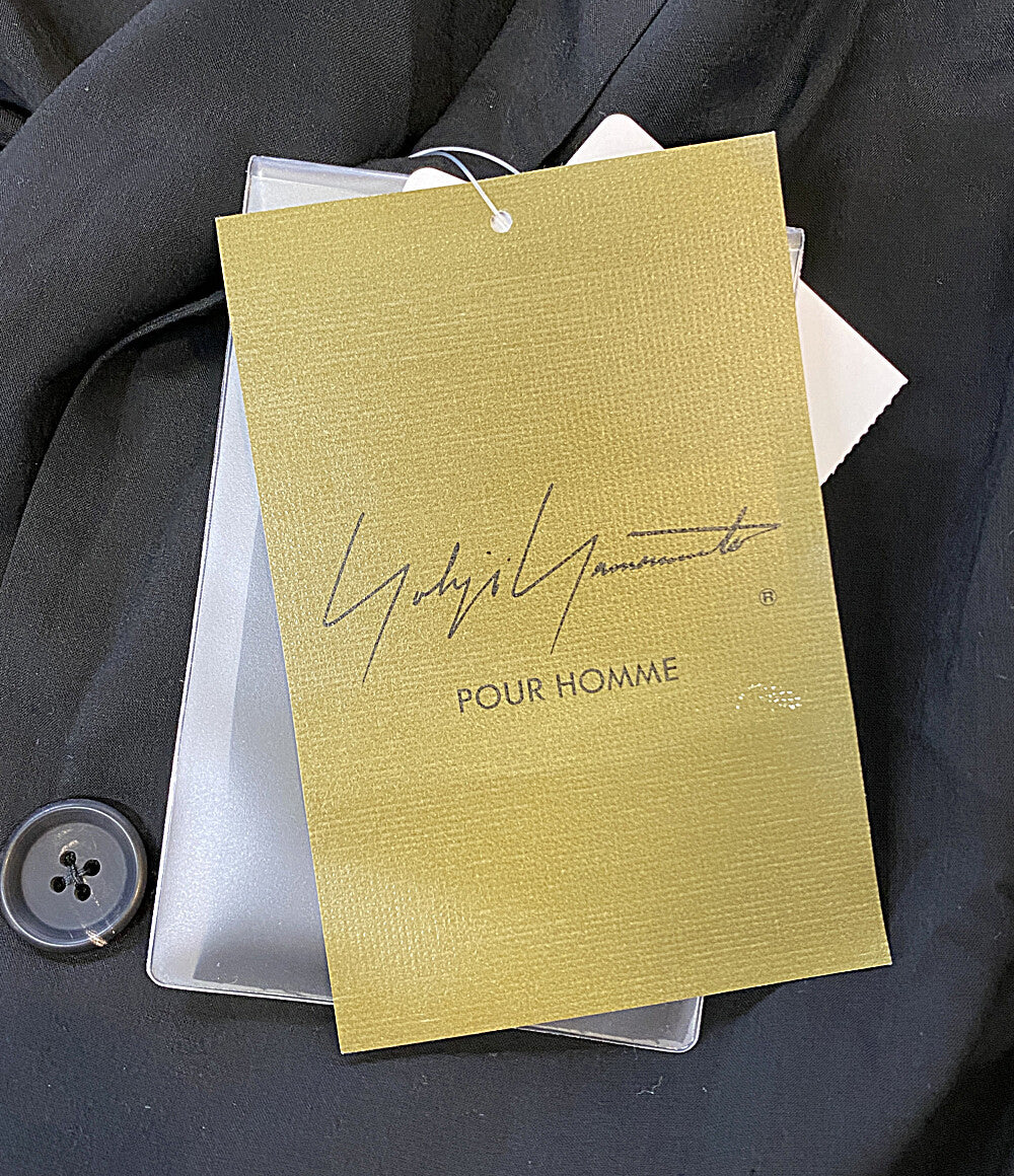 美品 YOHJI YAMAMOTO POUR HOMME ジャケット 80 MODAL LOAN ASYMMETRY JACKET 25SS HP-J30-233 メンズ SIZE 2 ヨウジヤマモトプールオム