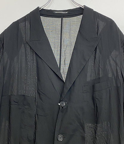美品 YOHJI YAMAMOTO POUR HOMME ジャケット 80 MODAL LOAN ASYMMETRY JACKET 25SS HP-J30-233 メンズ SIZE 2 ヨウジヤマモトプールオム