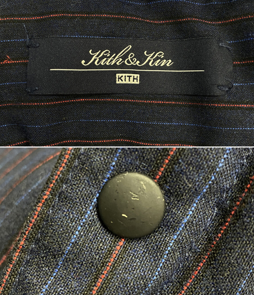 KITH キス ストライプダウンシャツジャケット 22AW メンズ SIZE S