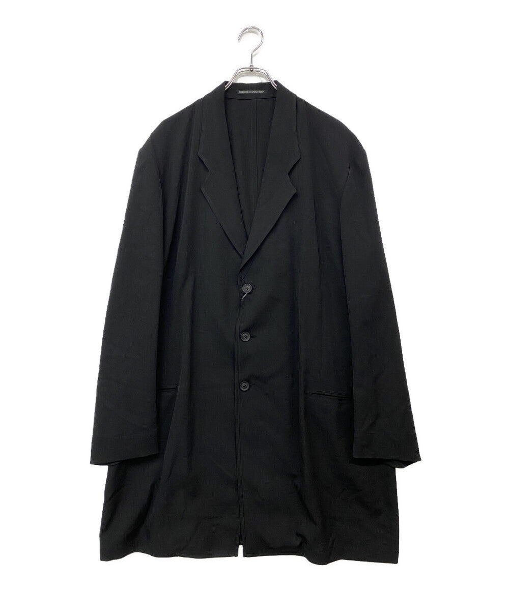 ヨウジヤマモトプールオム 美品 テーラードジャケット WOOL GABARDINE ASYMMETRY LAPEL JACKET 25SS HP-J07-100 メンズ SIZE 3 YOHJI YAMAMOTO POUR HOMME