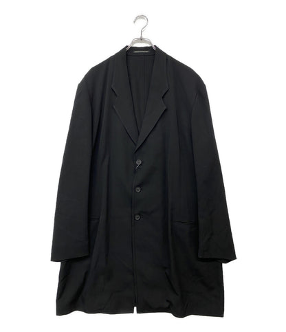 ヨウジヤマモトプールオム 美品 テーラードジャケット WOOL GABARDINE ASYMMETRY LAPEL JACKET 25SS HP-J07-100 メンズ SIZE 3 YOHJI YAMAMOTO POUR HOMME