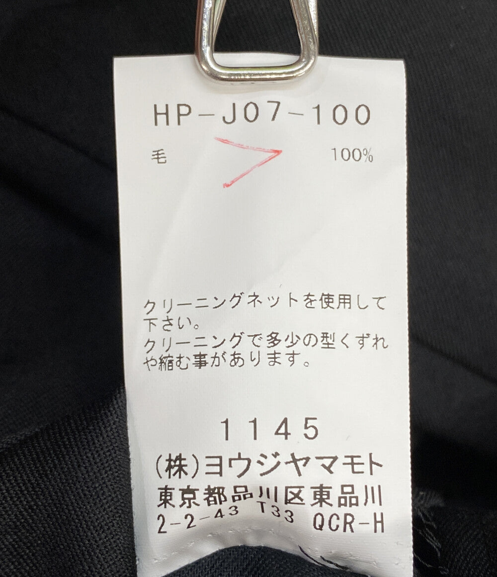 ヨウジヤマモトプールオム 美品 テーラードジャケット WOOL GABARDINE ASYMMETRY LAPEL JACKET 25SS HP-J07-100 メンズ SIZE 3 YOHJI YAMAMOTO POUR HOMME