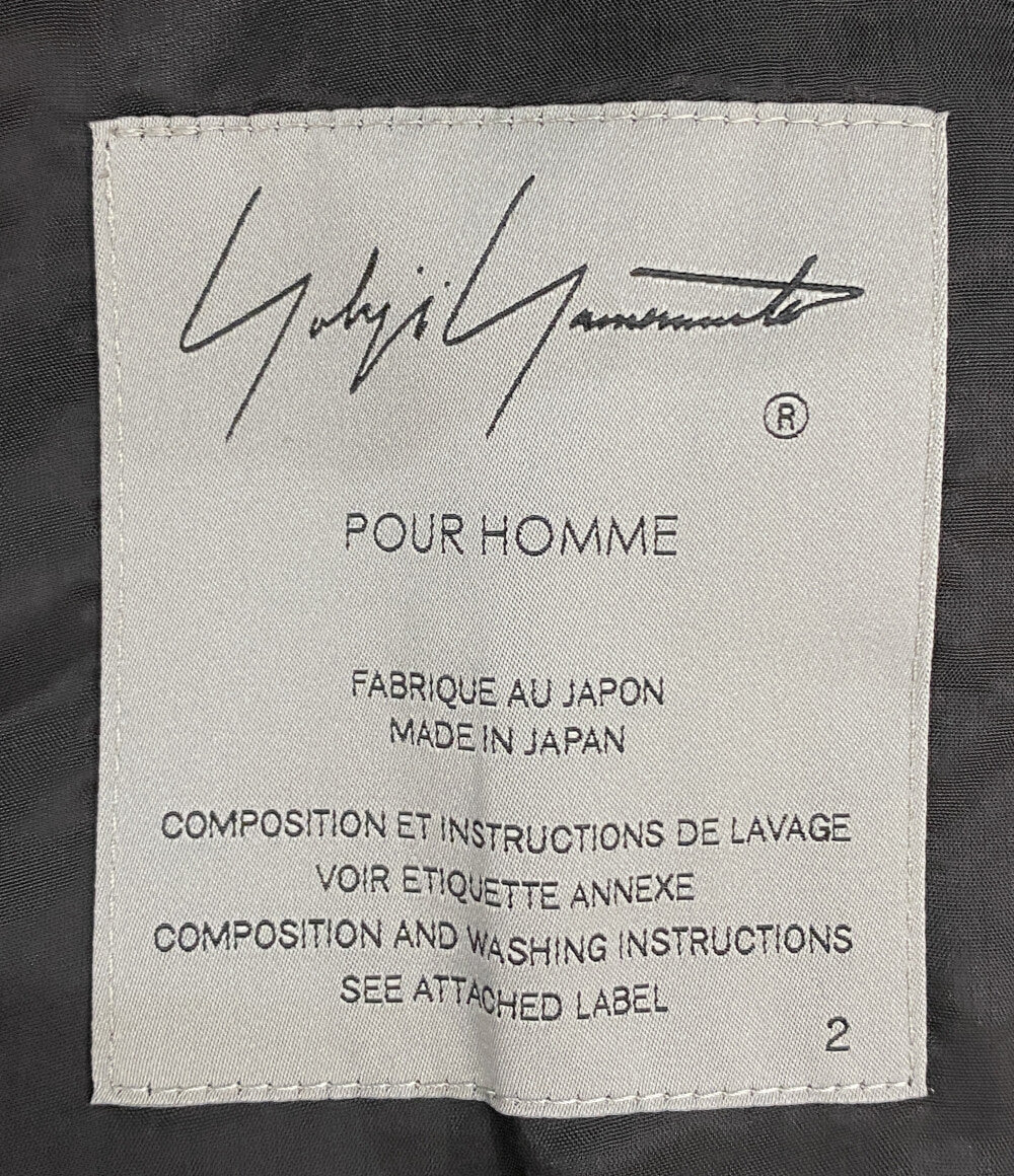 ヨウジヤマモトプールオム テーラードジャケット WOOL GABARDINE BACK OPENING JACKET 25SS HP-J41-100 メンズ SIZE 2 YOHJI YAMAMOTO POUR HOMME
