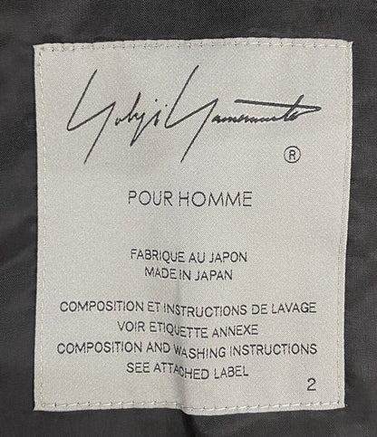 ヨウジヤマモトプールオム テーラードジャケット WOOL GABARDINE BACK OPENING JACKET 25SS HP-J41-100 メンズ SIZE 2 YOHJI YAMAMOTO POUR HOMME