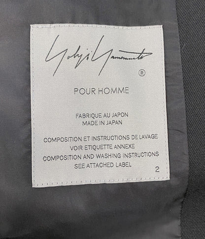 ヨウジヤマモトプールオム 美品 テーラードジャケット WOOL GABARDINE 5BUTTON JACKET 24AW H0-J70-534 メンズ SIZE 2 YOHJI YAMAMOTO POUR HOMME