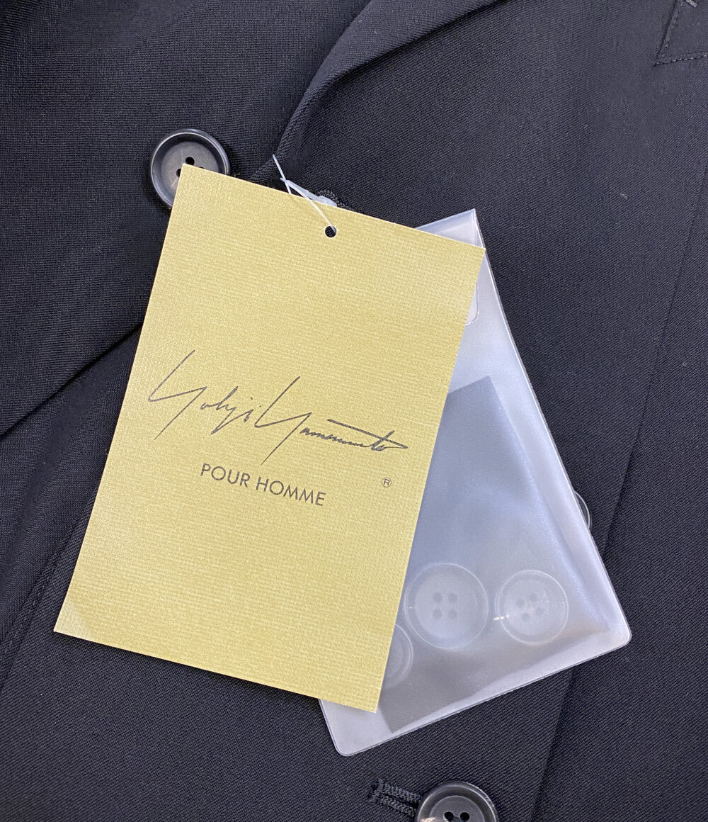 YOHJI YAMAMOTO POUR HOMME テーラードジャケット ウールギャバジン 25SS HP-J21-100 メンズ SIZE 2 ヨウジヤマモトプールオム