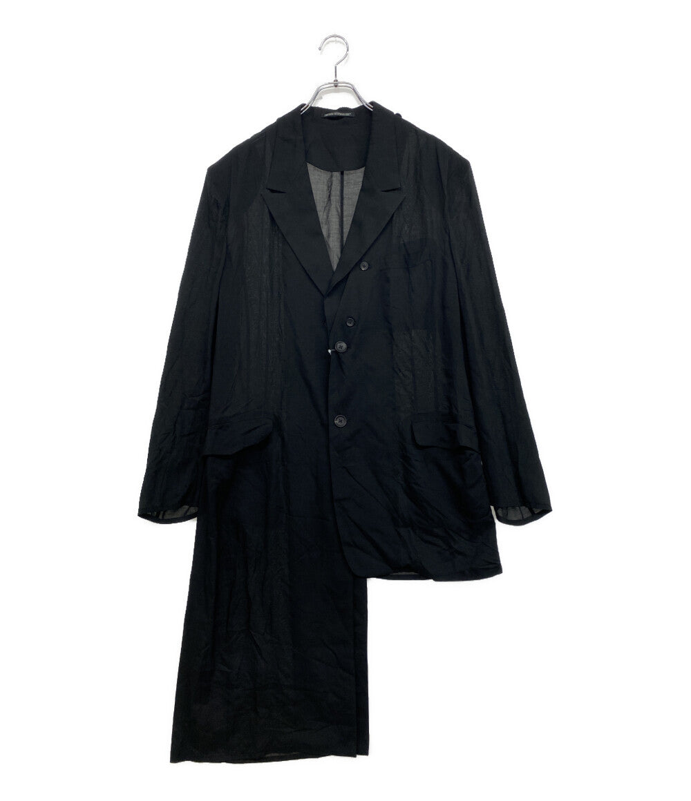 美品 YOHJI YAMAMOTO POUR HOMME テーラードジャケット 80 MODAL LOAN DETACHABLE COLLAR JACKET 25SS HP-J53-233 メンズ SIZE 2 ヨウジヤマモトプールオム