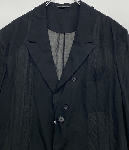 美品 YOHJI YAMAMOTO POUR HOMME テーラードジャケット 80 MODAL LOAN DETACHABLE COLLAR JACKET 25SS HP-J53-233 メンズ SIZE 2 ヨウジヤマモトプールオム