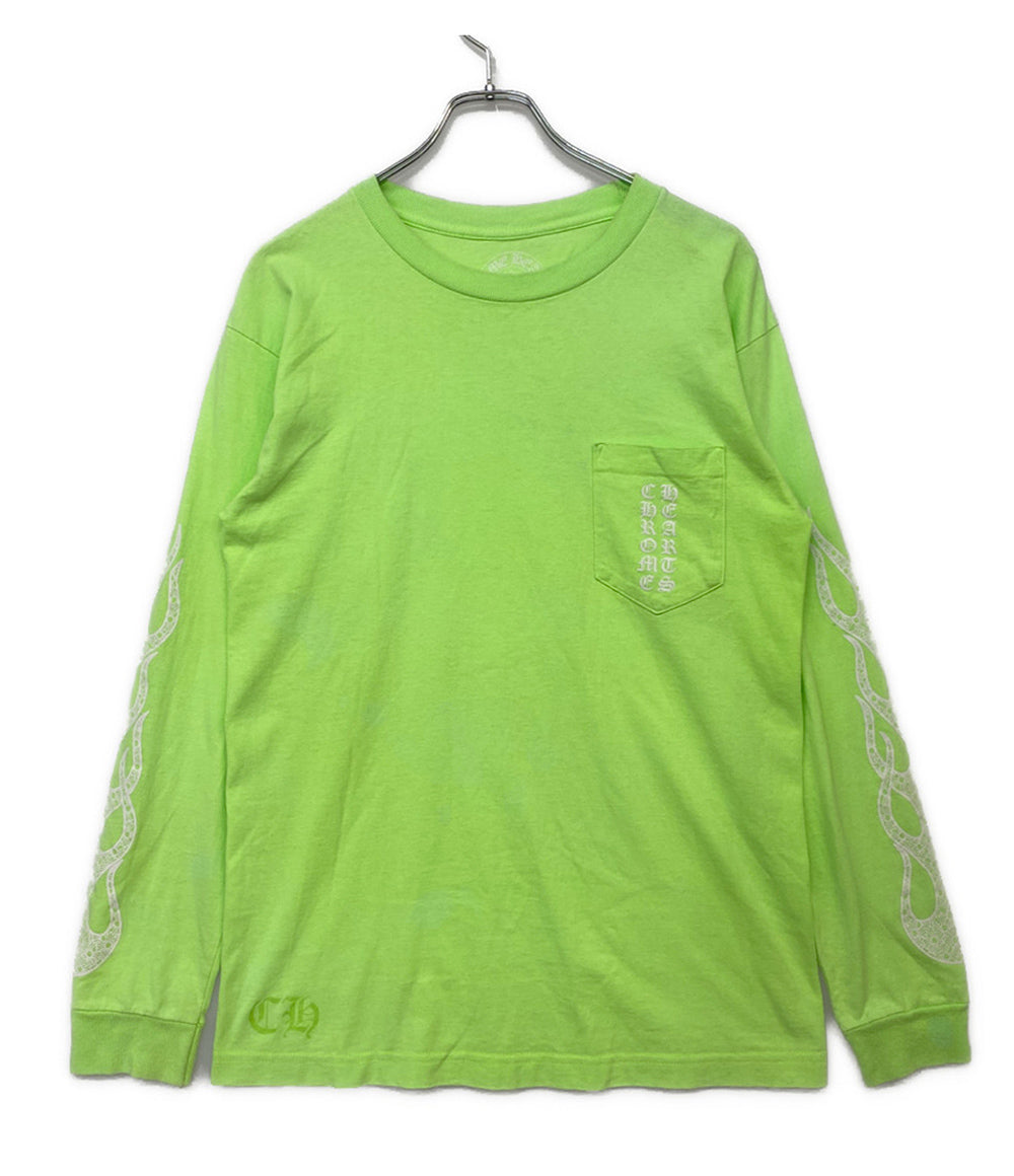 クロムハーツ 長袖Ｔシャツ LOGO POCKET L S TEE GREEN メンズ SIZE M CHROME HEARTS