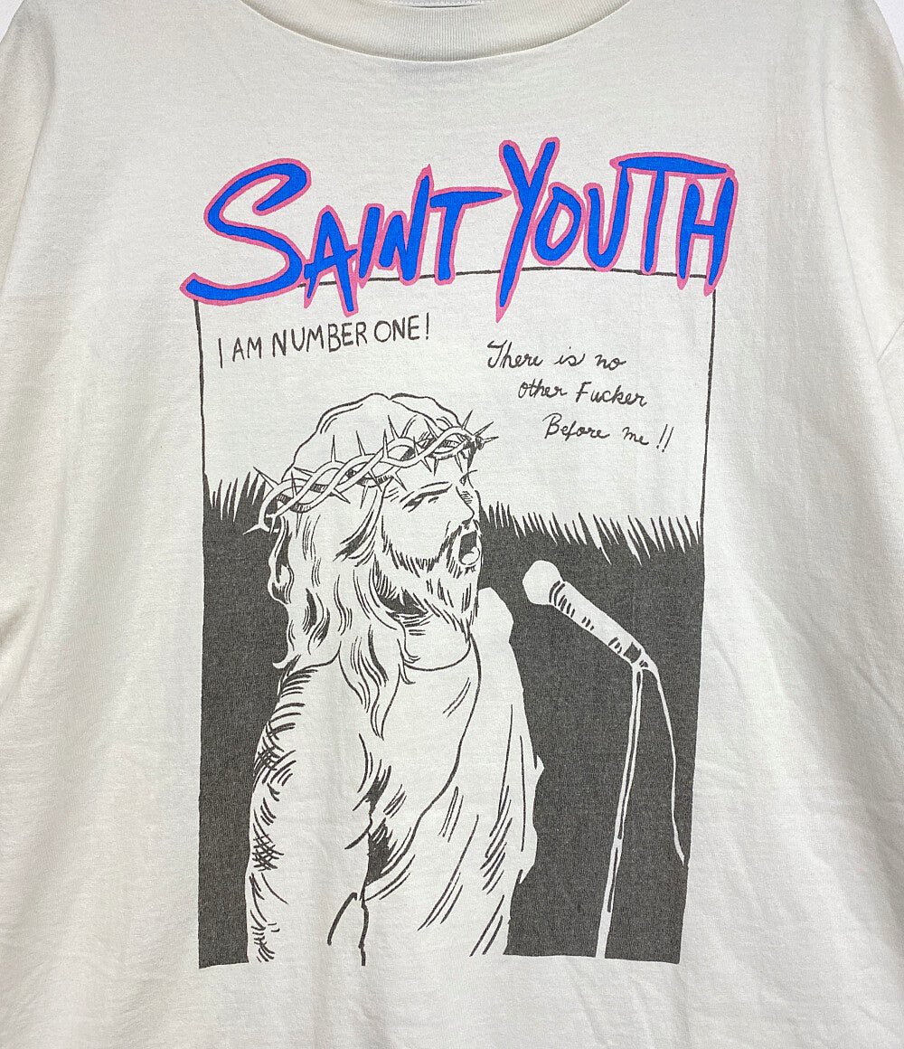 SAINT MICHAEL セント マイケル 半袖Ｔシャツ SAINT YOUTHプリントTシャツ 22aw メンズ SIZE XL