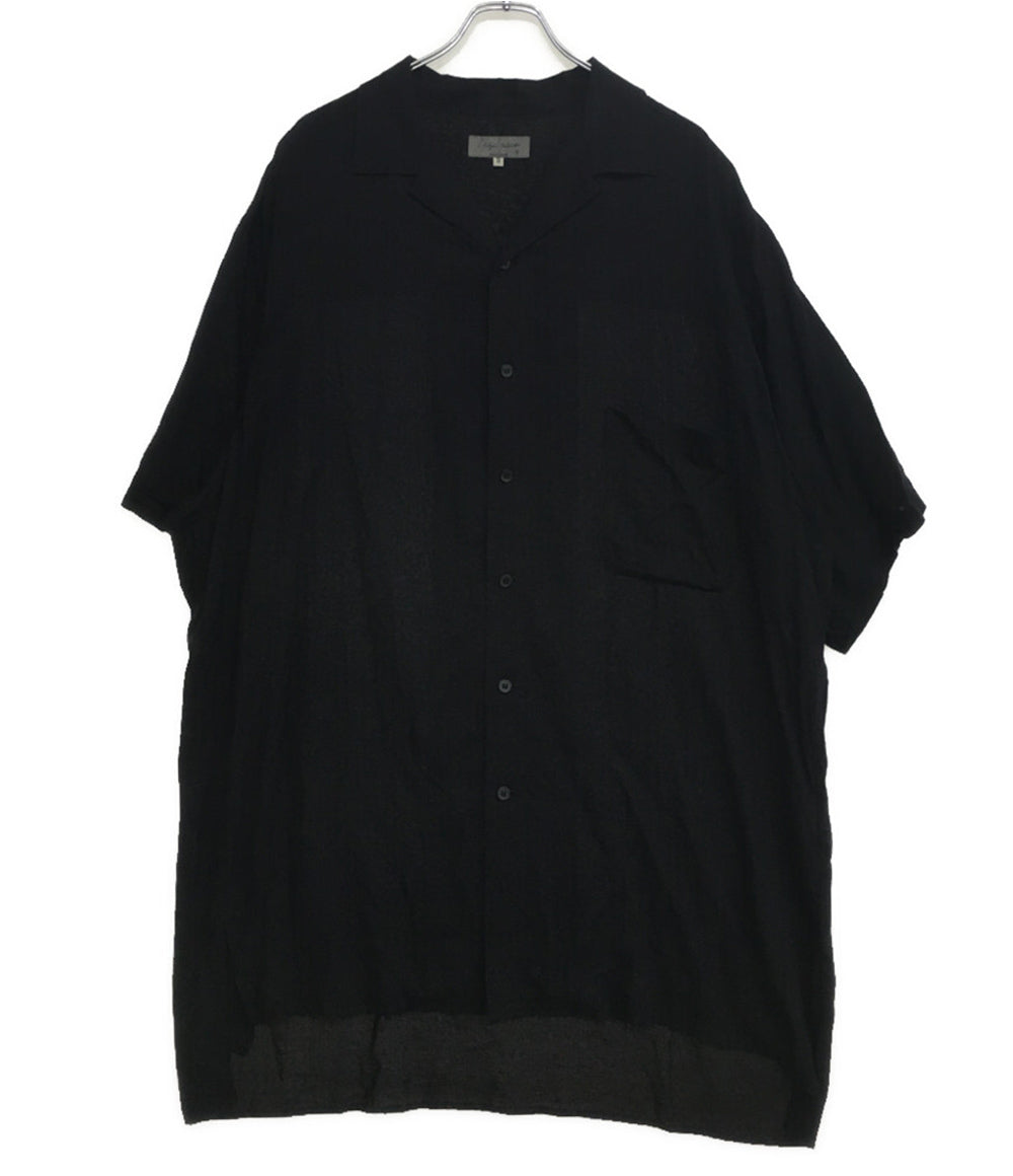 ヨウジヤマモトプールオム タンセル開襟オープンカラーシャツ HZ-B96 23SS メンズ SIZE 3 YOHJI YAMAMOTO POUR HOMME