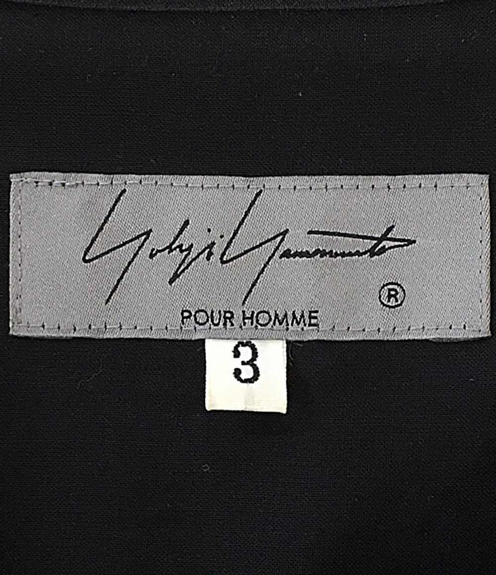 ヨウジヤマモトプールオム タンセル開襟オープンカラーシャツ HZ-B96 23SS メンズ SIZE 3 YOHJI YAMAMOTO POUR HOMME