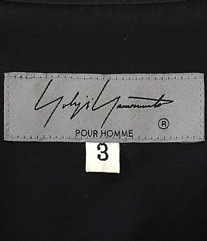 ヨウジヤマモトプールオム タンセル開襟オープンカラーシャツ HZ-B96 23SS メンズ SIZE 3 YOHJI YAMAMOTO POUR HOMME