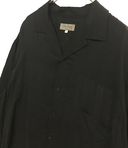ヨウジヤマモトプールオム タンセル開襟オープンカラーシャツ HZ-B96 23SS メンズ SIZE 3 YOHJI YAMAMOTO POUR HOMME