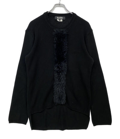 ブラックコムデギャルソン ニット ファードッキングセーター 23AW 1L-N001 メンズ SIZE L BLACK COMME des GARCONS