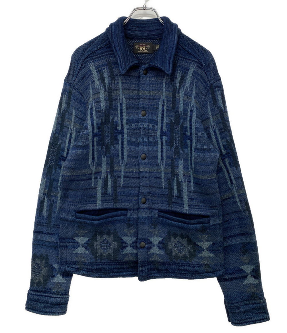 ダブルアールエル ニットカーディガン INDIGO WORKSHIRT SWEATER メンズ SIZE M RRL RALPH LAUREN