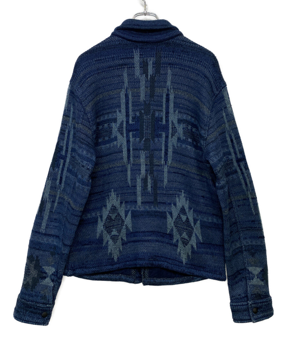 ダブルアールエル ニットカーディガン INDIGO WORKSHIRT SWEATER メンズ SIZE M RRL RALPH LAUREN