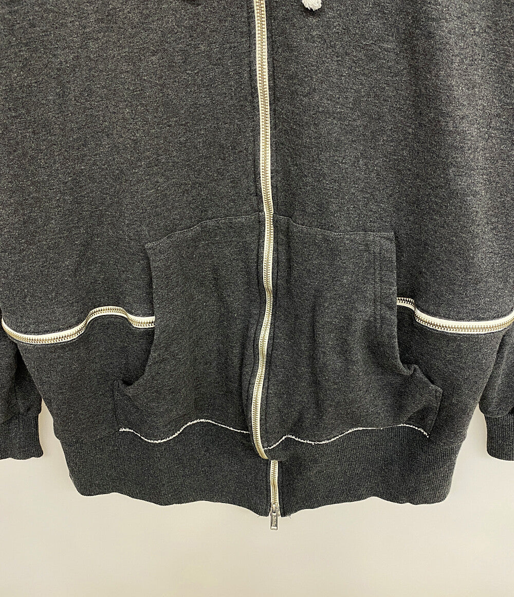 アンダーカバーイズム パーカー コットンスウェットジップアップフーディ 23ss メンズ SIZE 4 UNDERCOVERISM