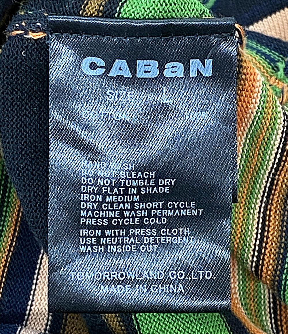 caban キャバン 半袖Ｔシャツ コットン マルチボーダー 59-02-41-02007 メンズ SIZE L