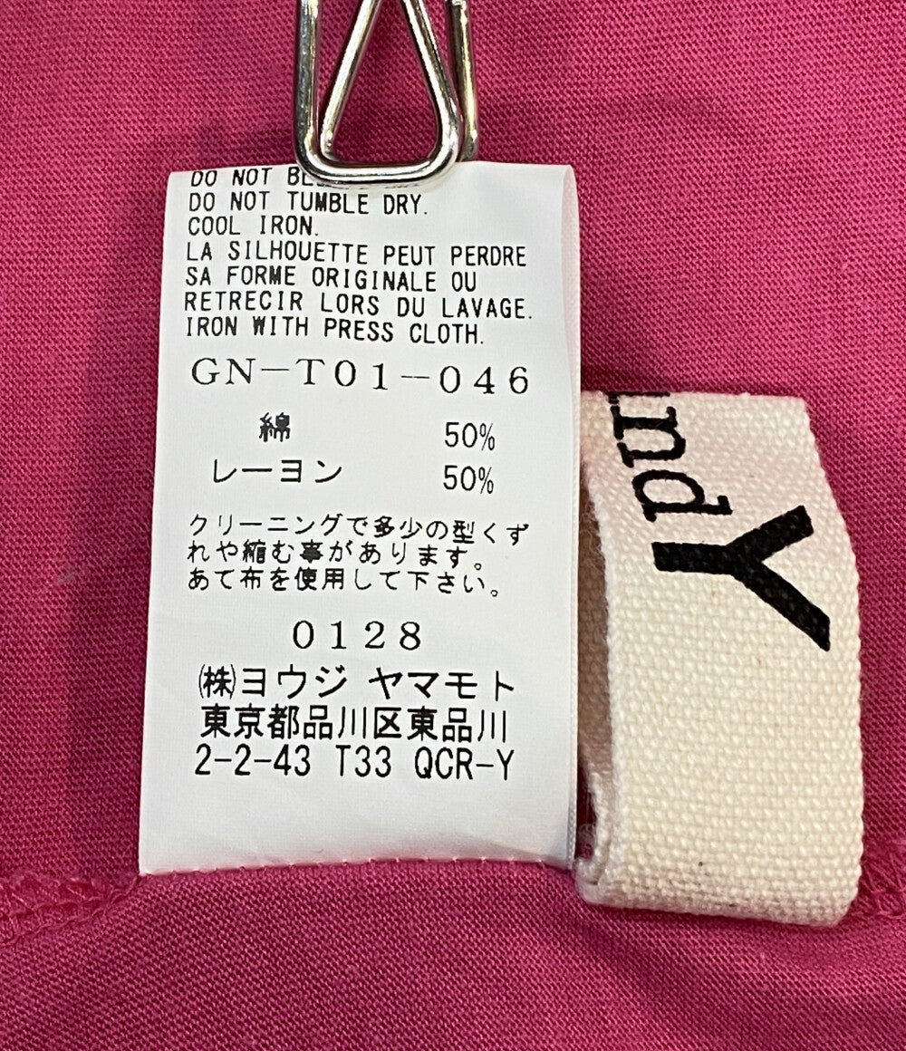 GROUND Y グラウンド ワイ ドローコードカットソー ピンク GN-T01-046 メンズ SIZE 3