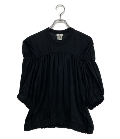 noir kei ninomiya ギャザーカットソー ブラック 25ss メンズ SIZE XS ノワールケイニノミヤ
