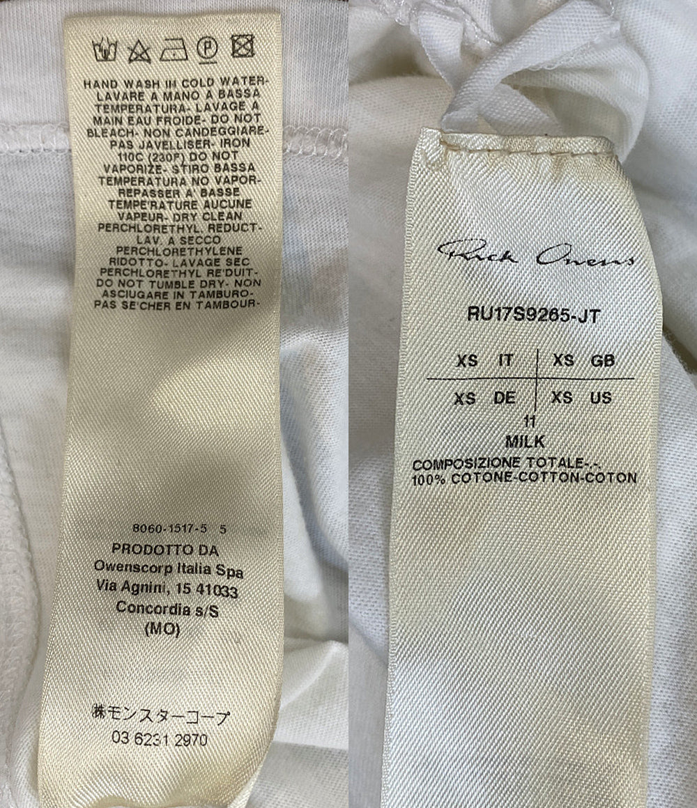 Rick Owens 半袖Ｔシャツ SSカットソー ホワイト 17ss メンズ SIZE XS リックオウエンス