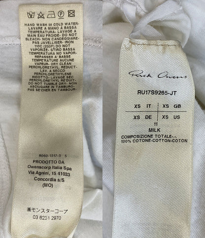 Rick Owens 半袖Ｔシャツ SSカットソー ホワイト 17ss メンズ SIZE XS リックオウエンス