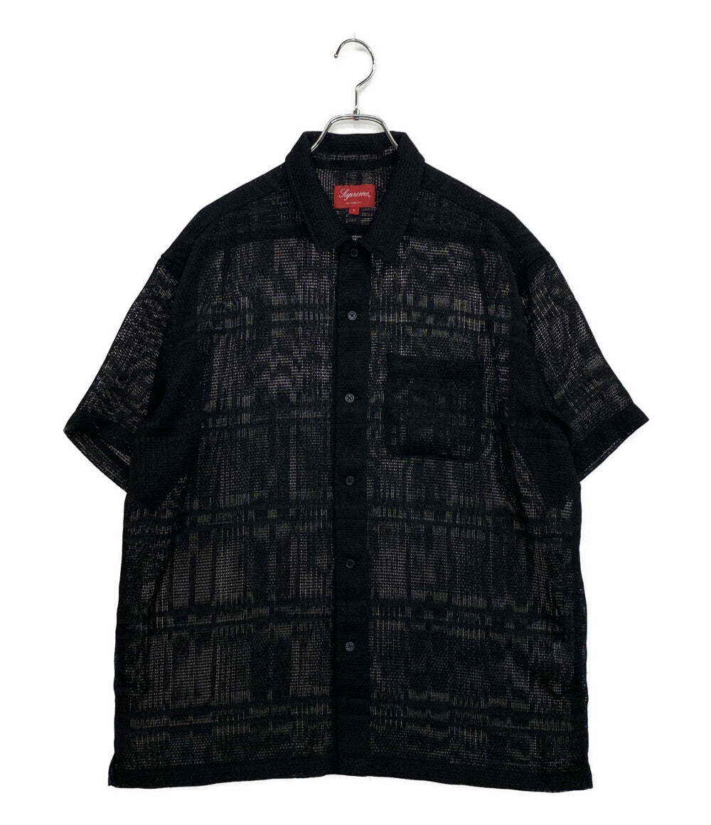 シュプリーム 半袖シャツ Mesh stripe shirt 23SS メンズ SIZE L Supreme