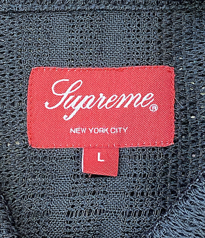 シュプリーム 半袖シャツ Mesh stripe shirt 23SS メンズ SIZE L Supreme