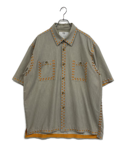 AMOK アモク 半袖シャツ LASER STITCH SHIRTS 221021 メンズ SIZE L