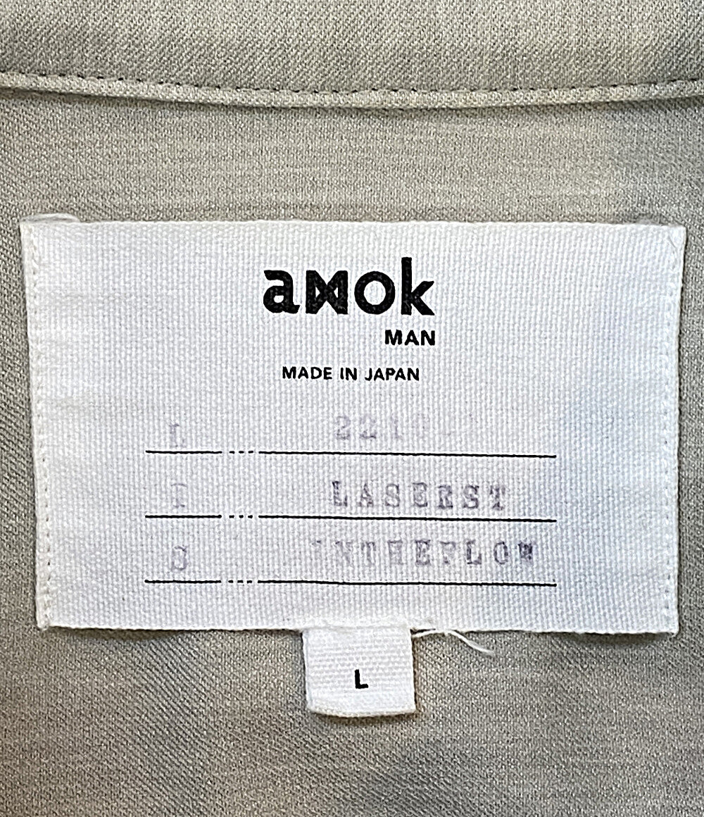 AMOK アモク 半袖シャツ LASER STITCH SHIRTS 221021 メンズ SIZE L