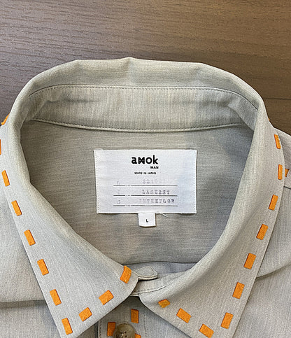AMOK アモク 半袖シャツ LASER STITCH SHIRTS 221021 メンズ SIZE L