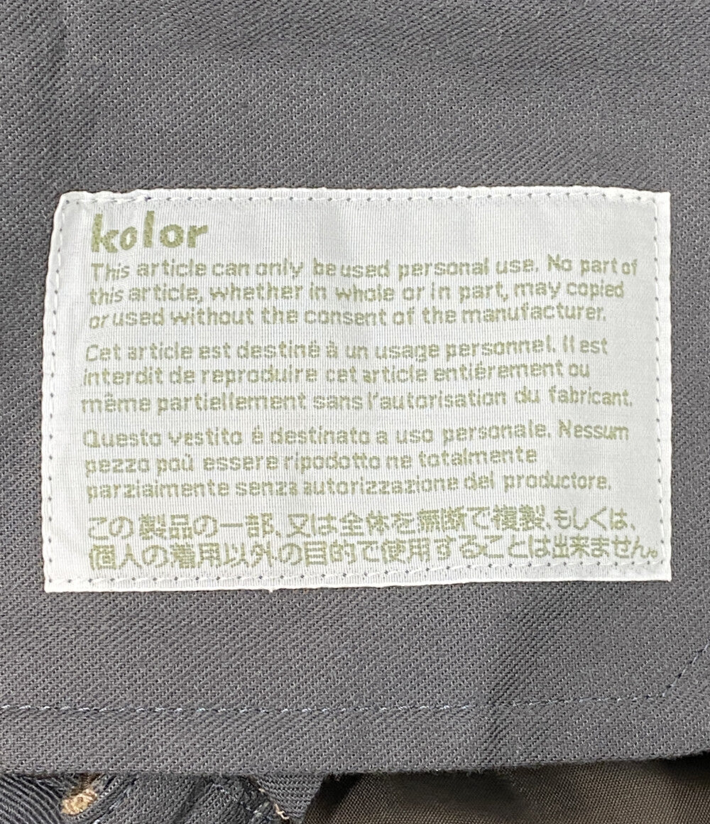 美品 kolor ウール混1タックパンツ 24SS 24SCM-P11110 メンズ SIZE 2 カラー