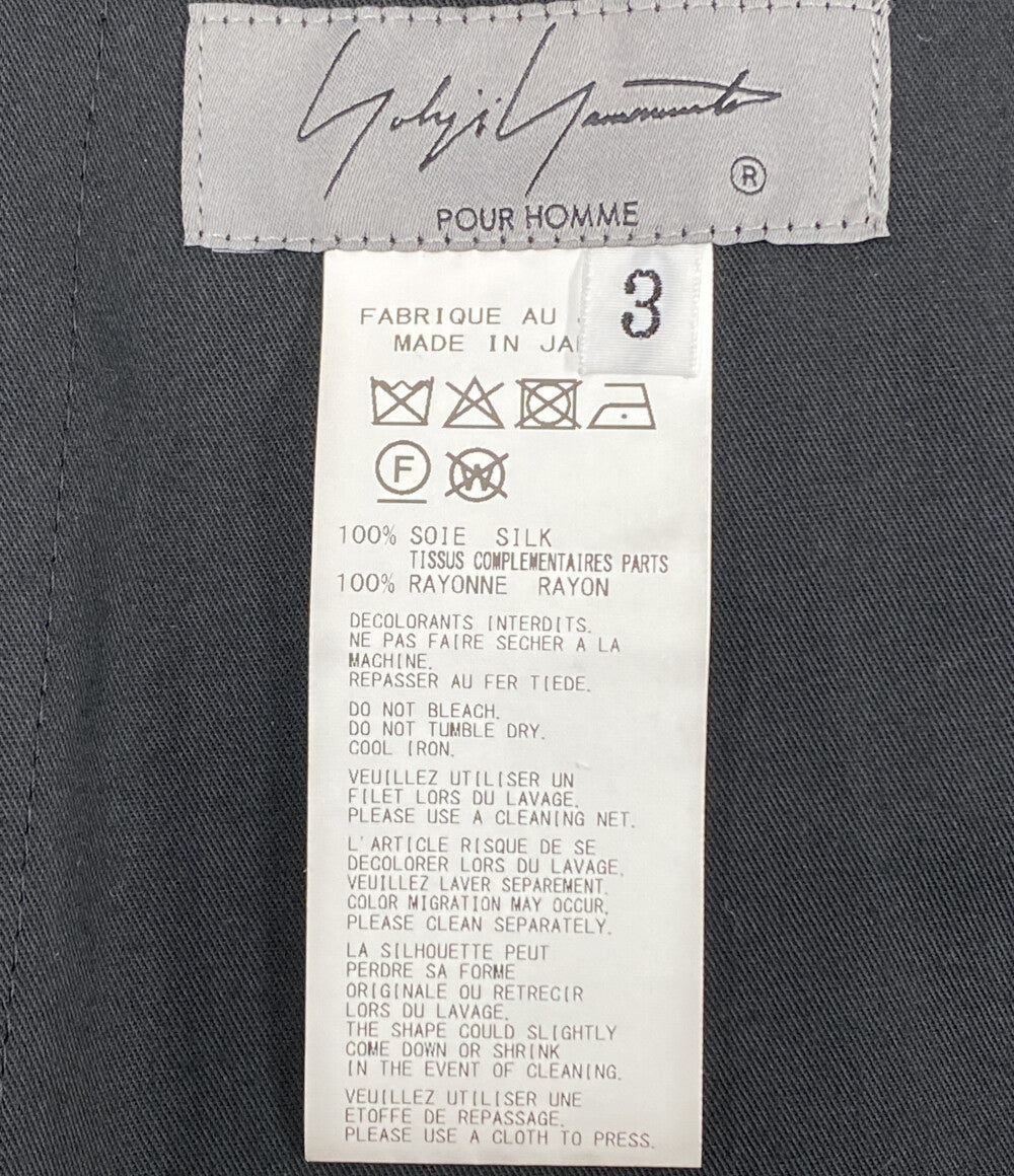 YOHJI YAMAMOTO POUR HOMME パンツ 16M CREPE DE CHINE R COIN POCKET PANTS 25SS HP-P24-457 メンズ SIZE 3 ヨウジヤマモトプールオム