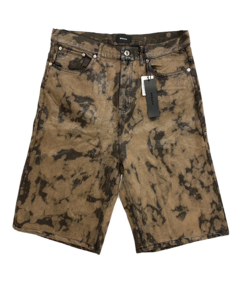 美品 BREATH ショートパンツ X JEANS COATING SHORTS BRW 25SS BR25SS-P1010 メンズ SIZE XL ブレスレス