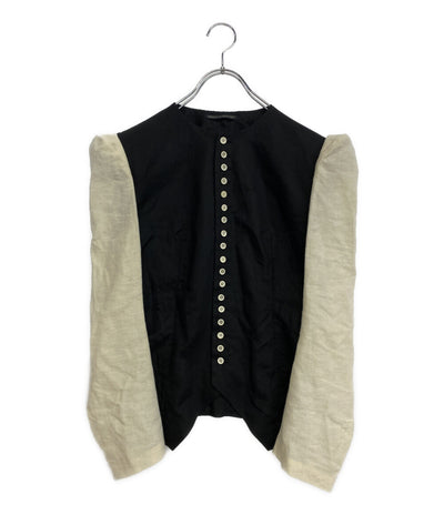 美品 YOHJI YAMAMOTO FEMME ヨウジヤマモト ファム ツイルカラーレスジャケット 24SS FS-J09-816 レディース SIZE 1