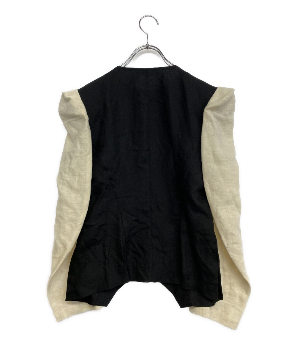 美品 YOHJI YAMAMOTO FEMME ヨウジヤマモト ファム ツイルカラーレスジャケット 24SS FS-J09-816 レディース SIZE 1