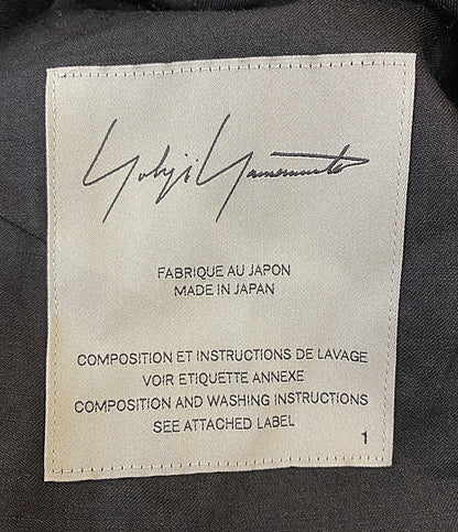 美品 YOHJI YAMAMOTO FEMME ヨウジヤマモト ファム ツイルカラーレスジャケット 24SS FS-J09-816 レディース SIZE 1