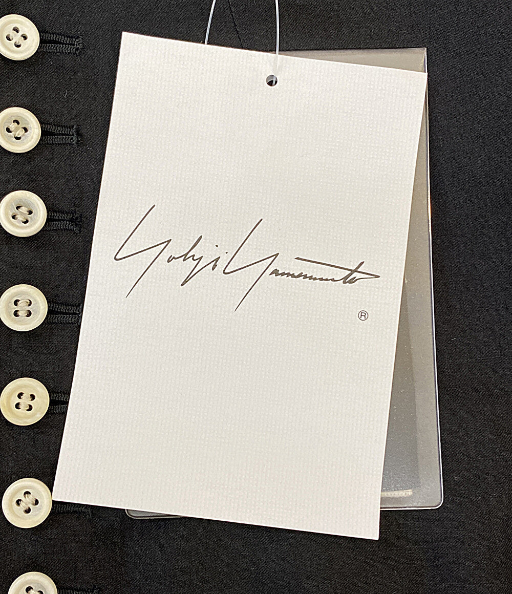 美品 YOHJI YAMAMOTO FEMME ヨウジヤマモト ファム ツイルカラーレスジャケット 24SS FS-J09-816 レディース SIZE 1