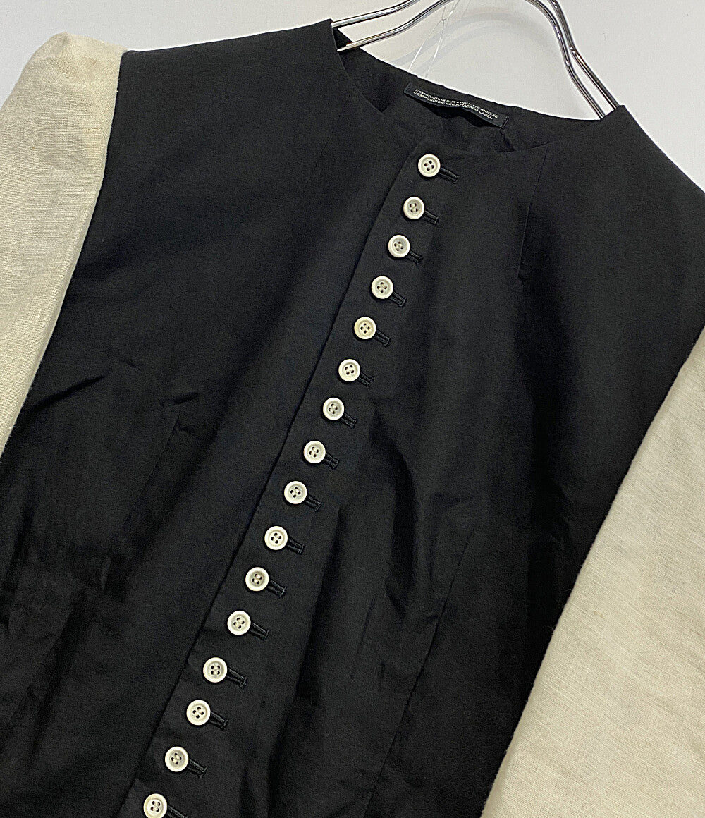 美品 YOHJI YAMAMOTO FEMME ヨウジヤマモト ファム ツイルカラーレスジャケット 24SS FS-J09-816 レディース SIZE 1