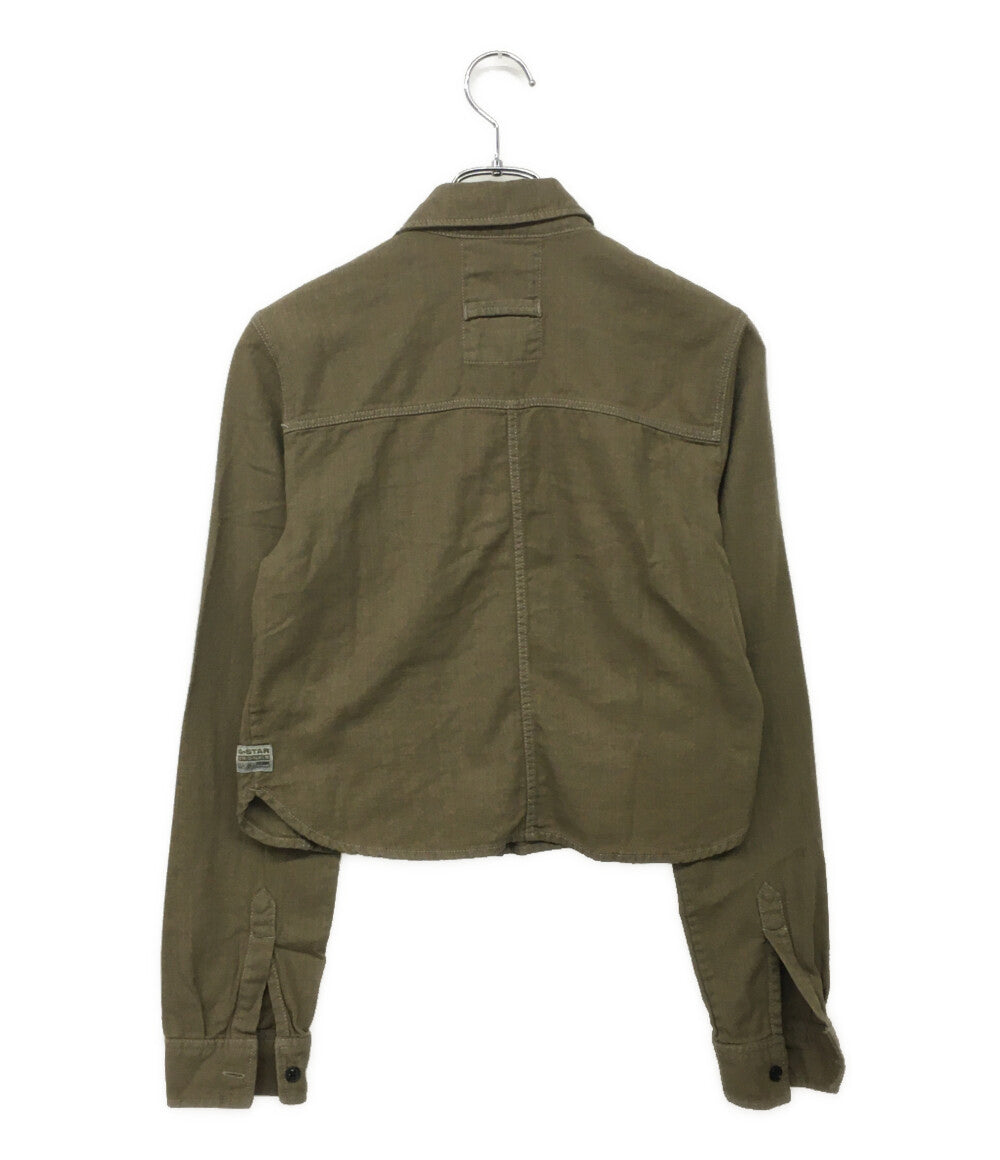 G STAR RAW ジースターロゥ 長袖シャツ FITTED OFFICER SHIRT レディース SIZE S
