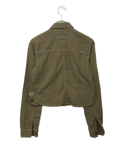 G STAR RAW ジースターロゥ 長袖シャツ FITTED OFFICER SHIRT レディース SIZE S