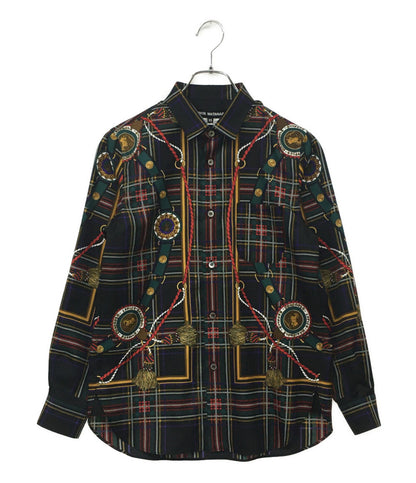 美品 JUNYA WATANABE 長袖シャツ 総柄エステル 25SS JO-B009 レディース SIZE XS ジュンヤワタナベ