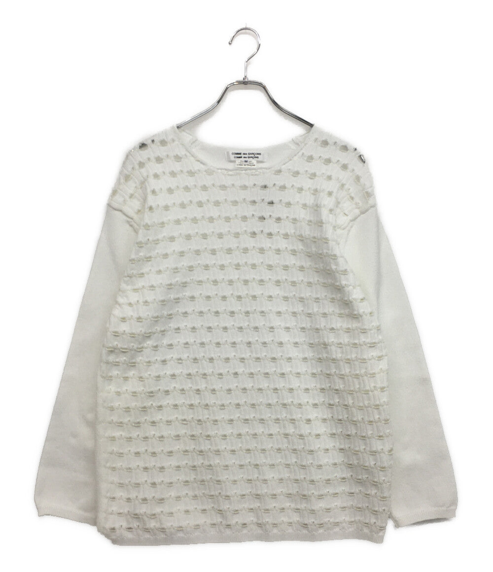 コムデギャルソン コムデギャルソン フロントホールデザインエステルニット RO-N516 レディース SIZE M COMME des GARCONS COMME de GARCONS