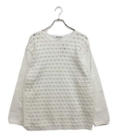 コムデギャルソン コムデギャルソン フロントホールデザインエステルニット RO-N516 レディース SIZE M COMME des GARCONS COMME de GARCONS